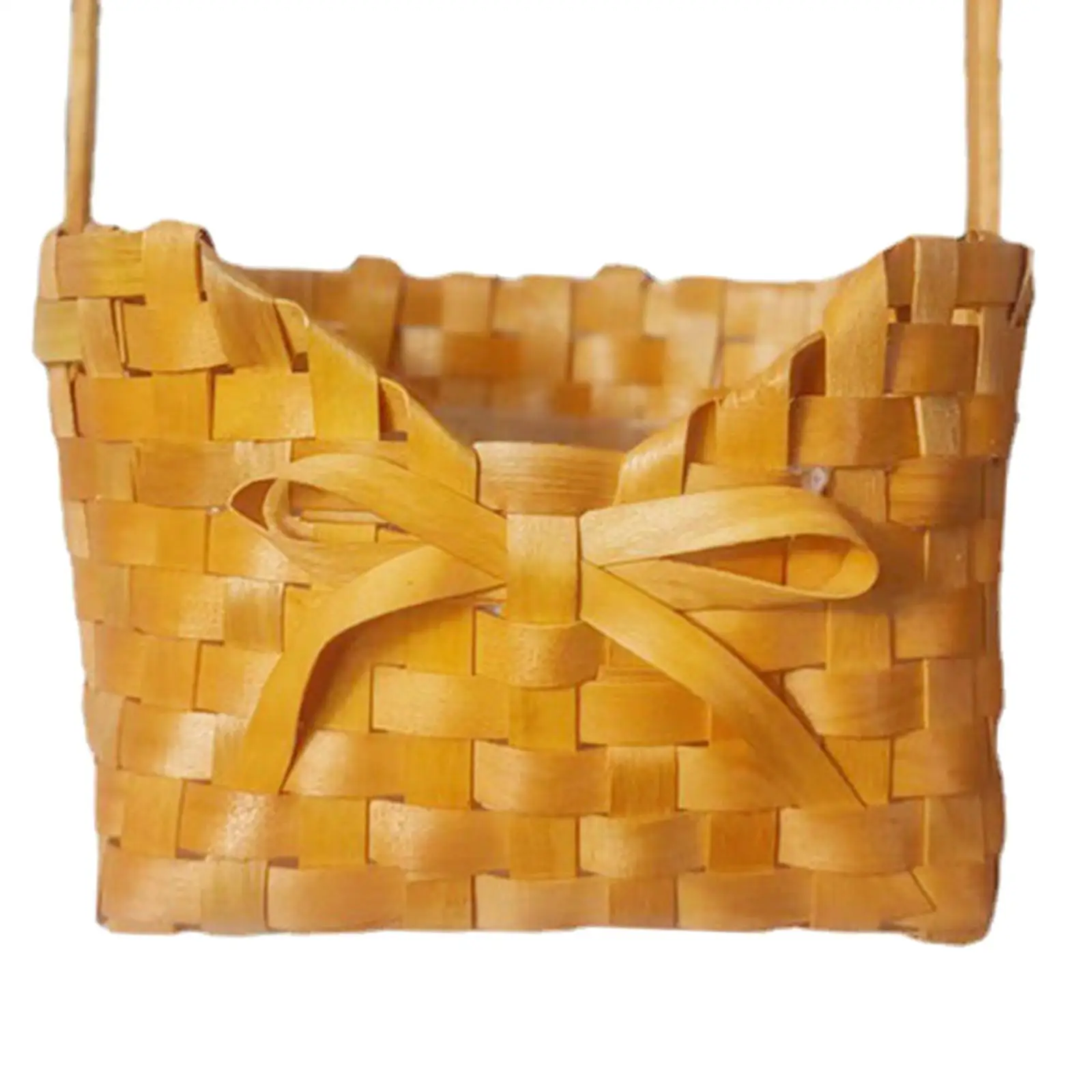 Flower Basket Wood Storage Basket for Living Room Mother`s Day Banquet