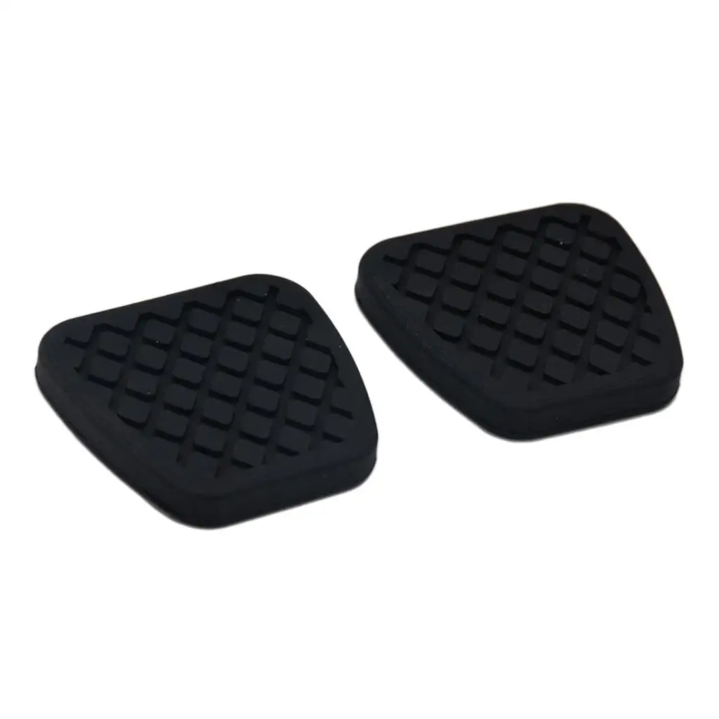 Pair Black Rubber Car Non-slip Foot Replacement Pedal Cover for Honda 