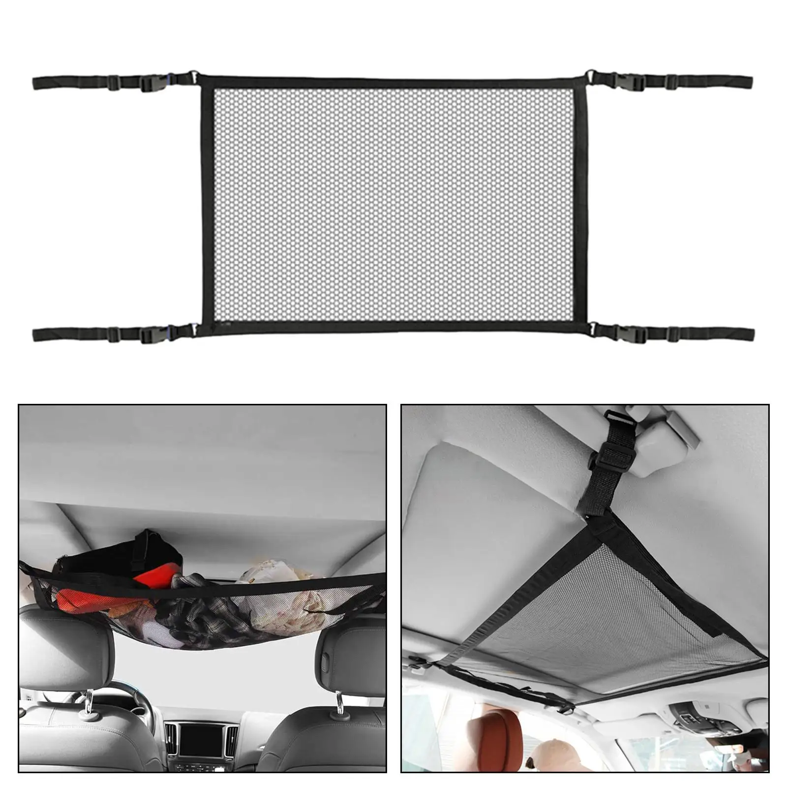 Car Roof Ceiling Cargo Net Pocket Portable Fit for Luggage Clothing