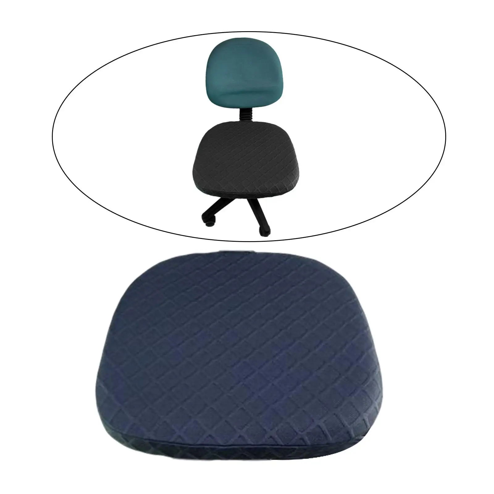 Stretchable Jacquard Computer Chair Seat Cover Anti Slip Flexible Easily Install for Square or Round Seat Cushions Solid Pattern