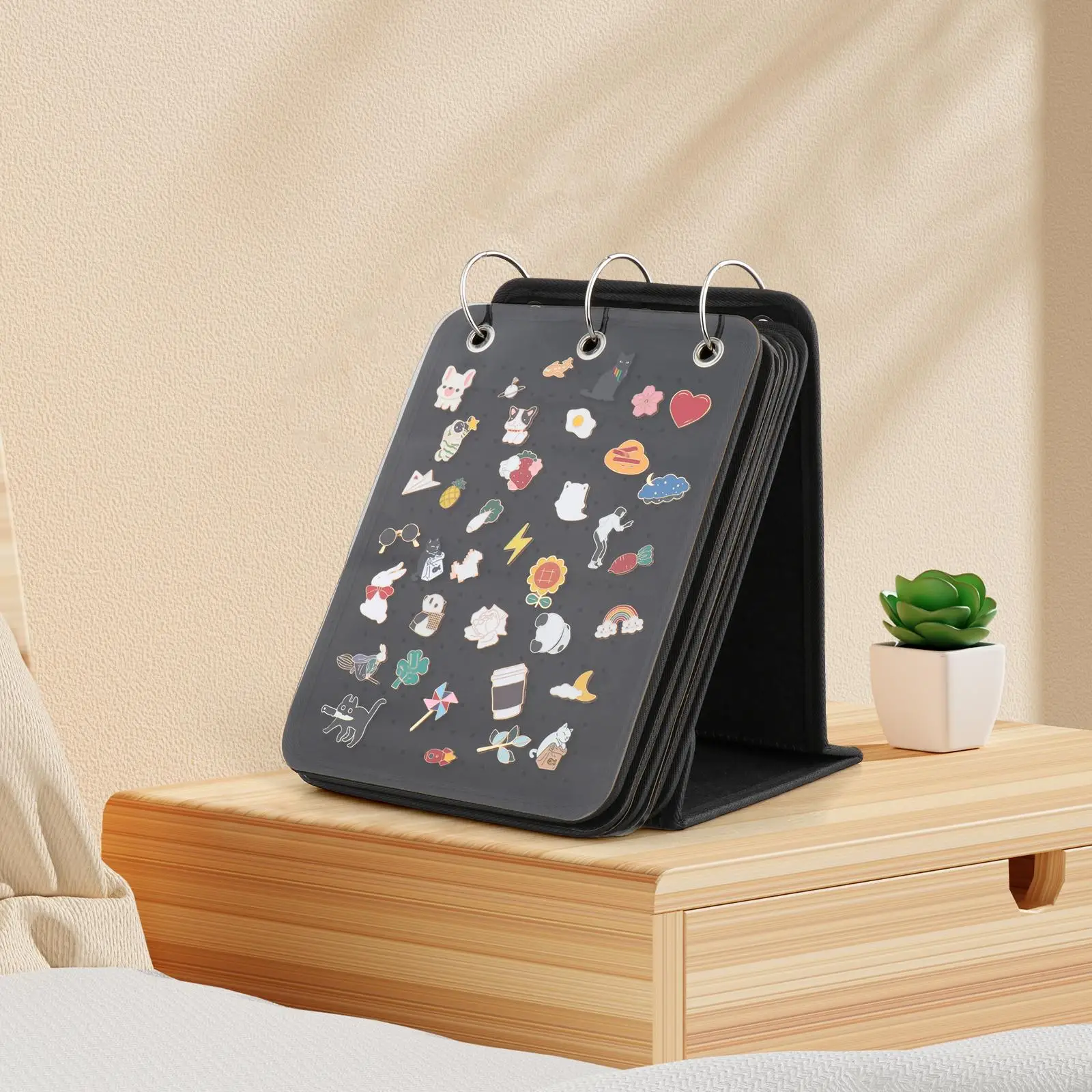 Pin Display Holder Pin Display Binder Stand Pin Display Stable Pins Collection Storage Calendar Stand for Dressing Table