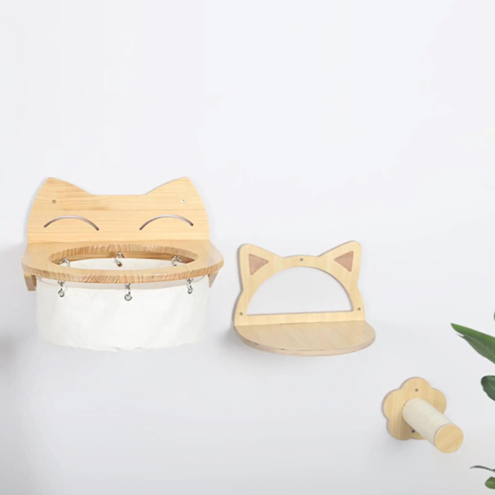 3x Kitten Wall Bed Cat Hammock Perches Wall Mounted for Sleeping Playing Climbing Lounging Cats Wall Furniture Activity Centre