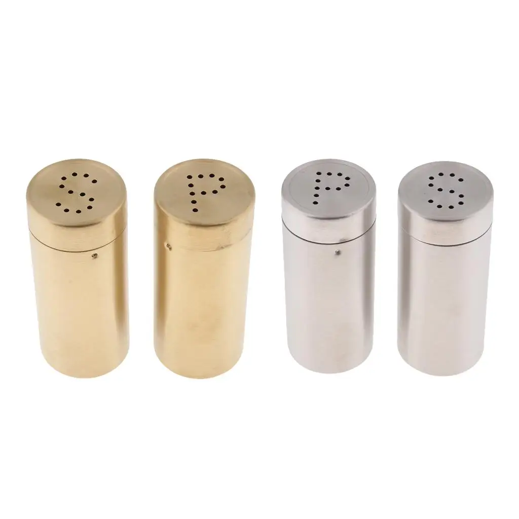2Pcs Stainless Steel Bottom Casing Salt and Pepper Shakers Set with Tray and Letter Initial