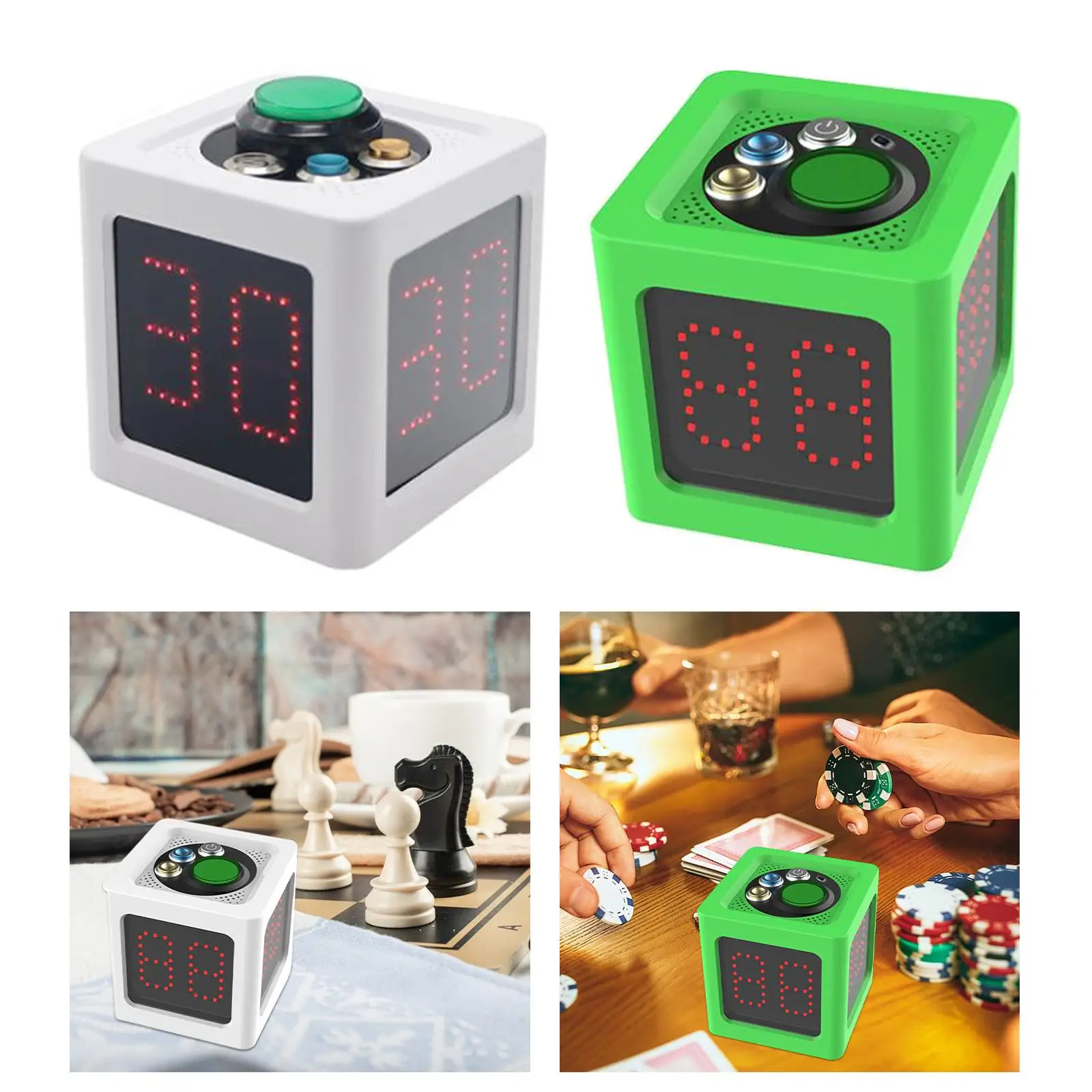 Chess Clock Timer Digital Professional Game Timer Portable Board Games Timer for Tournament Player Sports Mahjong Competition