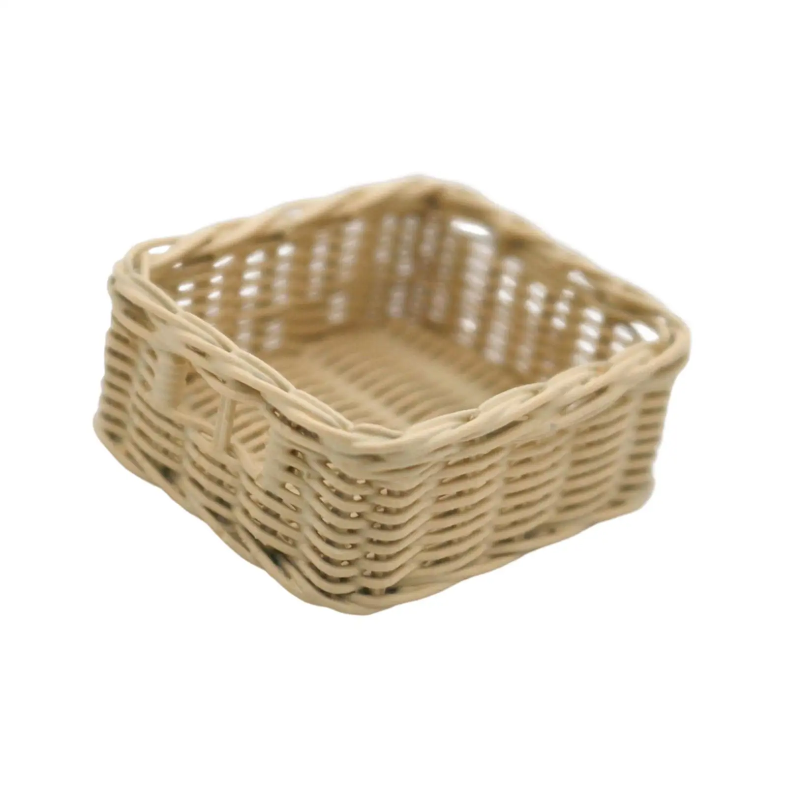 1:6 Dollhouse Storage Basket Bread Basket Mini Resin Baskets Dollhouse Accessories for Dollhouse Bedroom Home Kitchen Garden