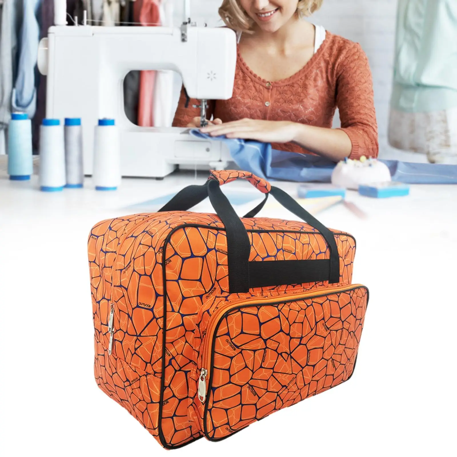 Multi-Functional Sewing Machine Carrying Case Home Nylon Travel Handbag ,Sew Accessories Large Capacity  Pocket