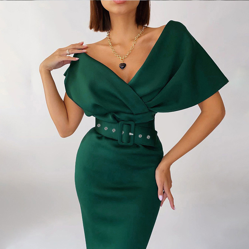 Elegante fora do ombro vestidos bodycon feminino