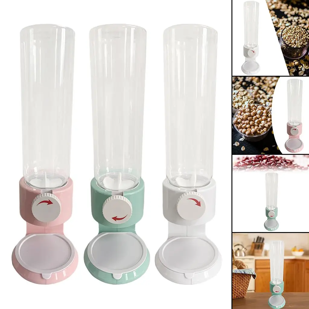 Cereal Dispenser, Dry Food Dispenser with Durable Base, Household Food Storage Container Candy   Machine Kitchen Countertop