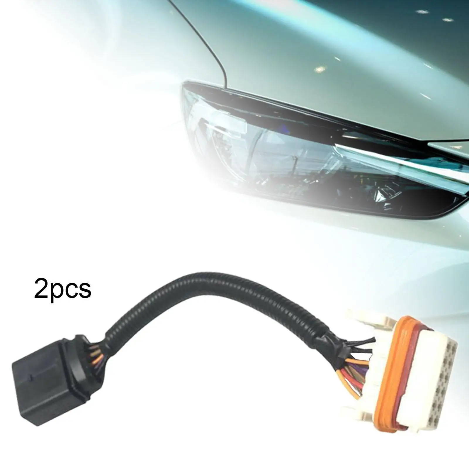 Headlight Wiring Harness Adapter, 7L6971071A  Right Lighting Parts Spare Parts Replaces Professional Accessories  