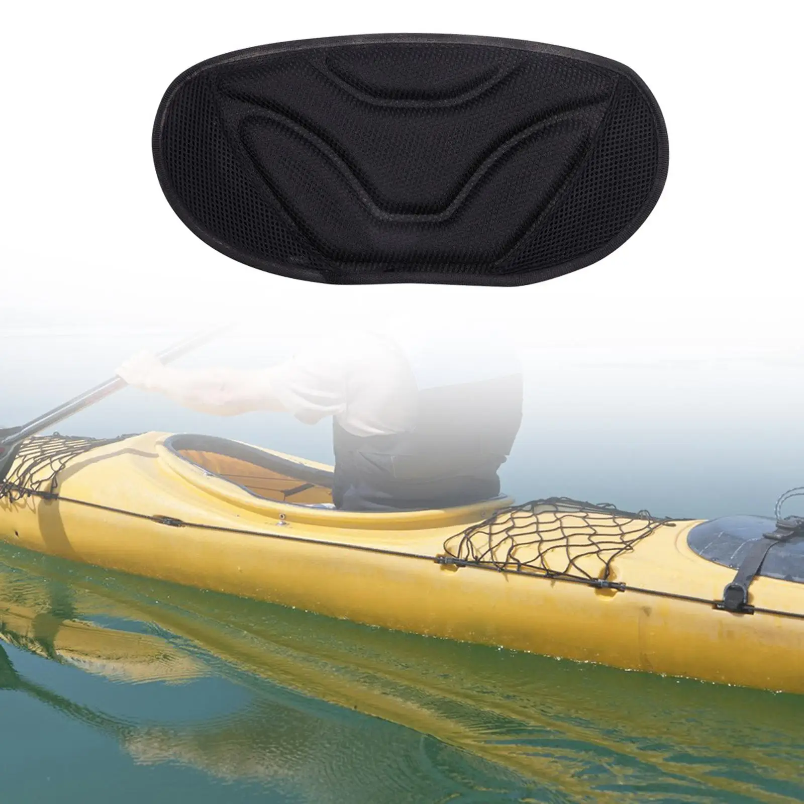 Kayak Padded Seat Lightweight Backrest Detachable Kayaking Seat Adjustable Comfortable for Canoeing Rafting Drifting Accessory