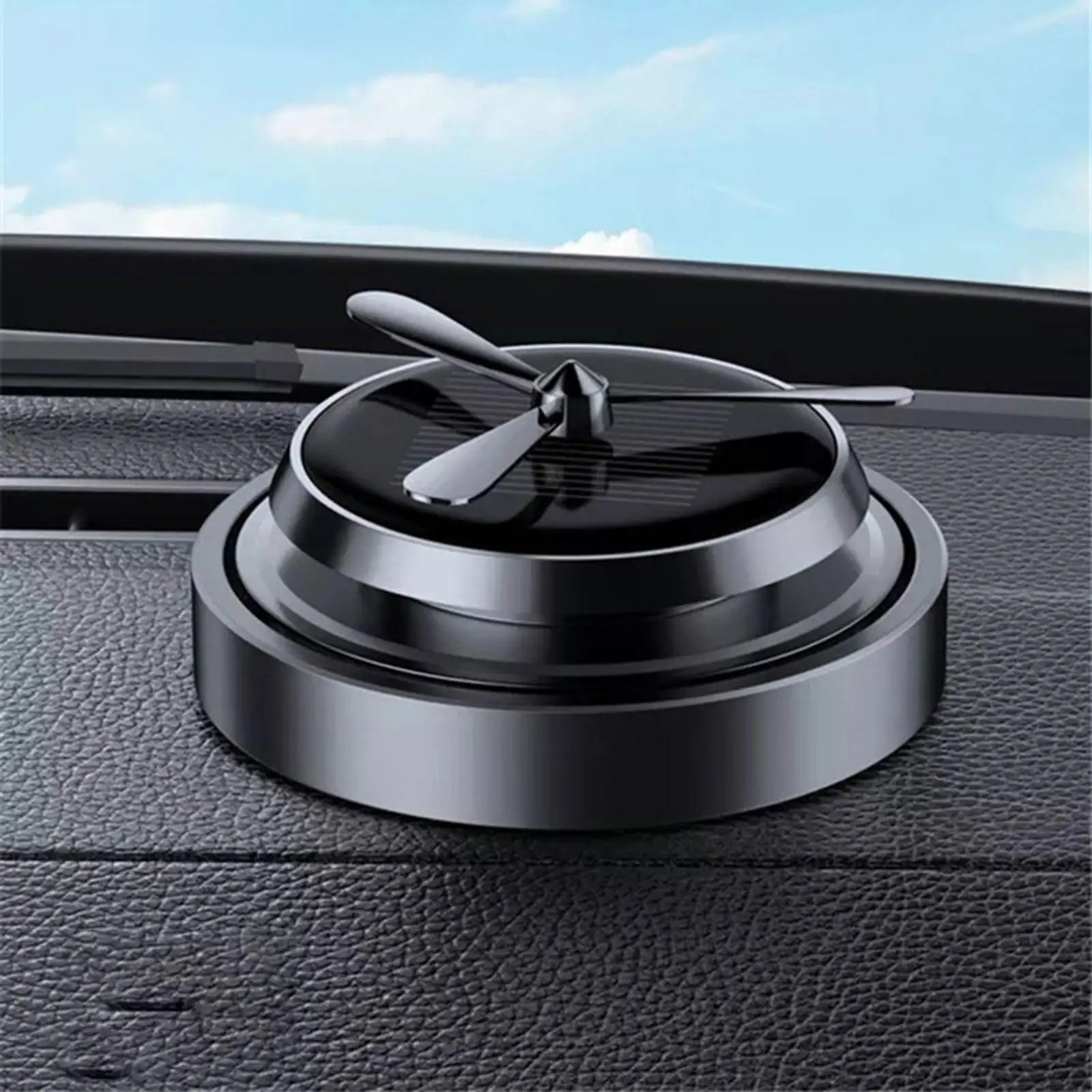 Portable Car Scents Air Freshener Solar Powered Rotating for Tablet Car