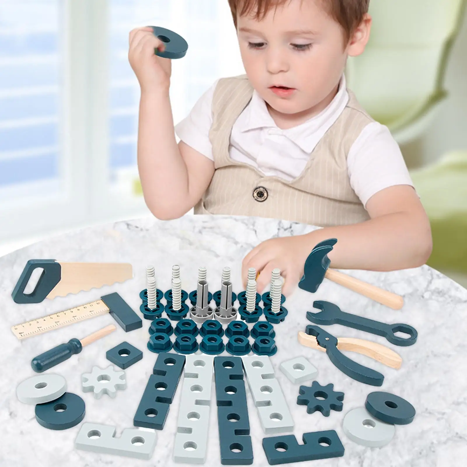DIY Kids Tool Box Toys Repair Tool Set Pretend Play Tool Kits for Children