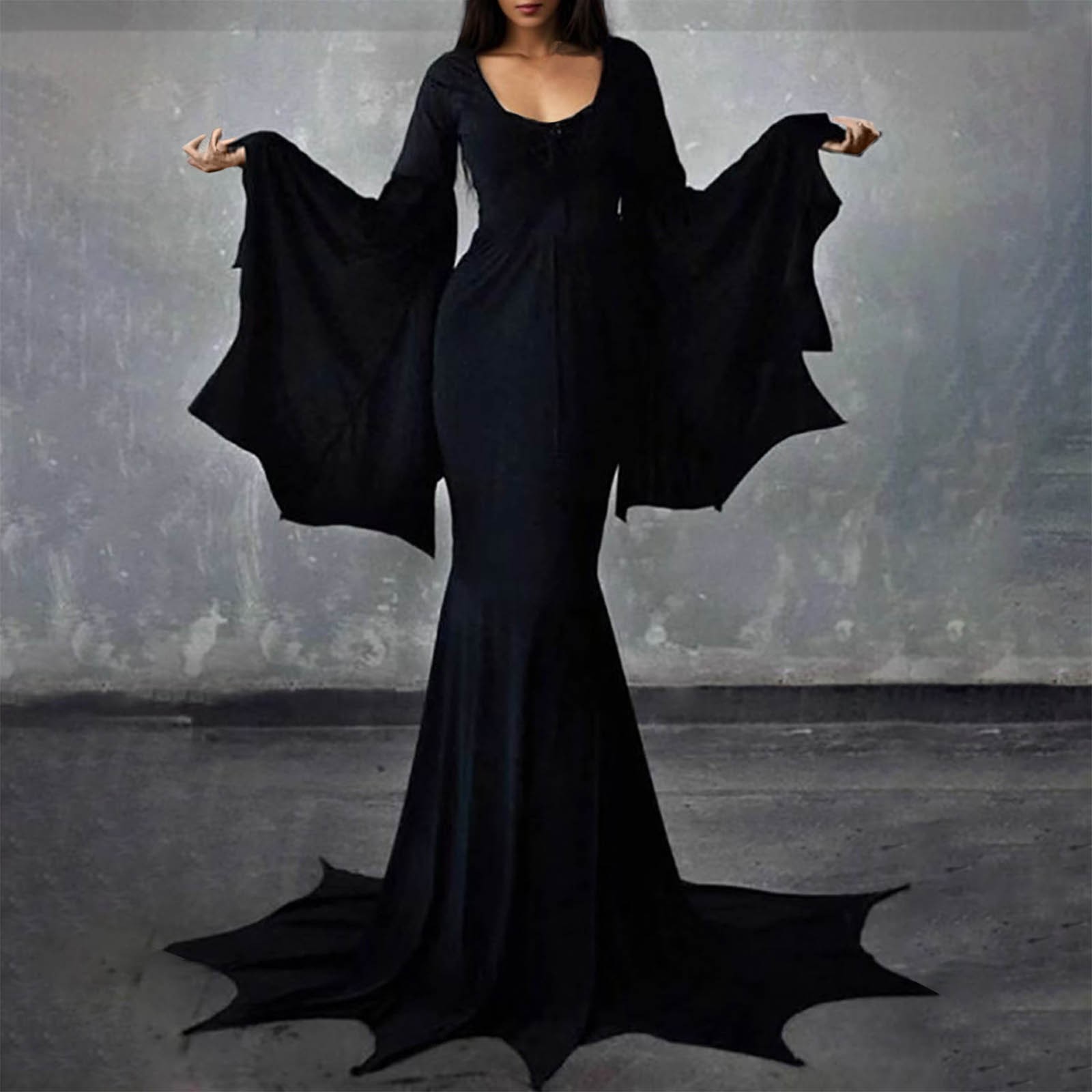 Chão Feminino, Morticia Adults' Robe, Roupa Horror,