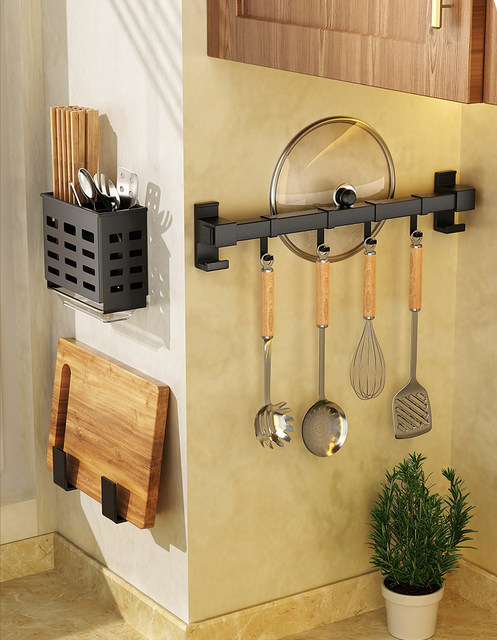 Kitchen Utensils Hanging Storage Bar  Wall Mounted Kitchen Utensils Holder  - Kitchen - Aliexpress