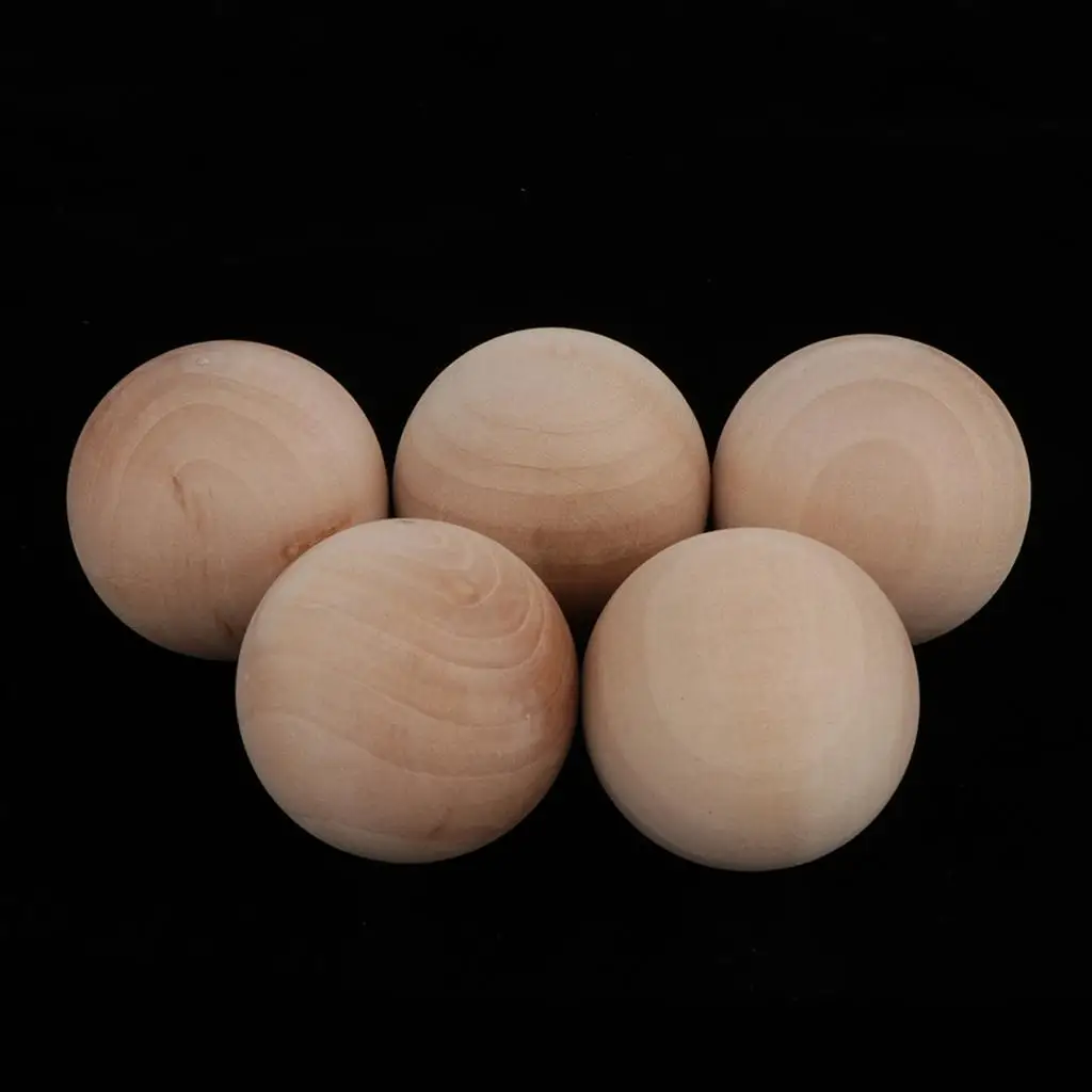 5cm Round - Bag of 5 Hards Craft Balls - Smooth No Hole Crafts, Ornaments DIY, Arts, Toys Making