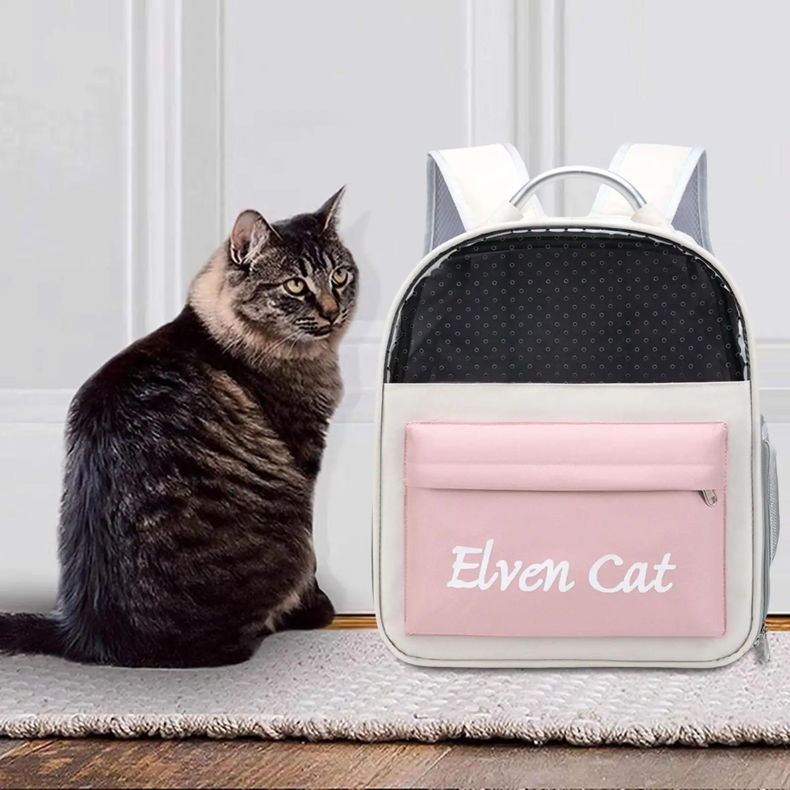 Cute Pet Travel Carrier Large Ventilated Design Backpack Cat Dog Carrier for Walking Camping Hiking Small Dogs Outdoor