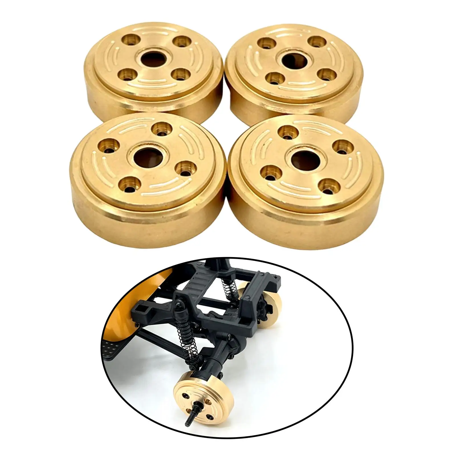 4 Pieces Counterweight Remote Control Car Accessories Clamp Ring, Wheel Weight, for 1/24 RC Crawler Axial Upgrade Parts Tractor