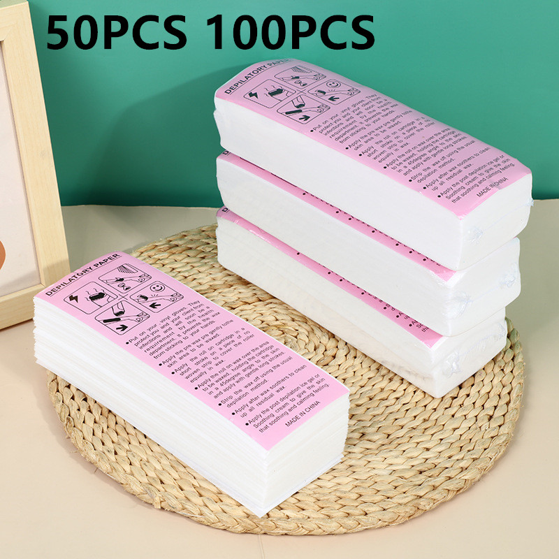 Best of High Quality 50 / 100PCS Women Men Hair Removal Wax Paper Nonwoven Body Leg Arm Hair Removal Epilator Wax Strip Paper Roll 4 # Reviews & Tips