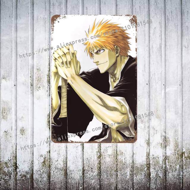 Ichigo Vasto Lorde Bleach Metal Poster Tin Plate Sign 20*30cm