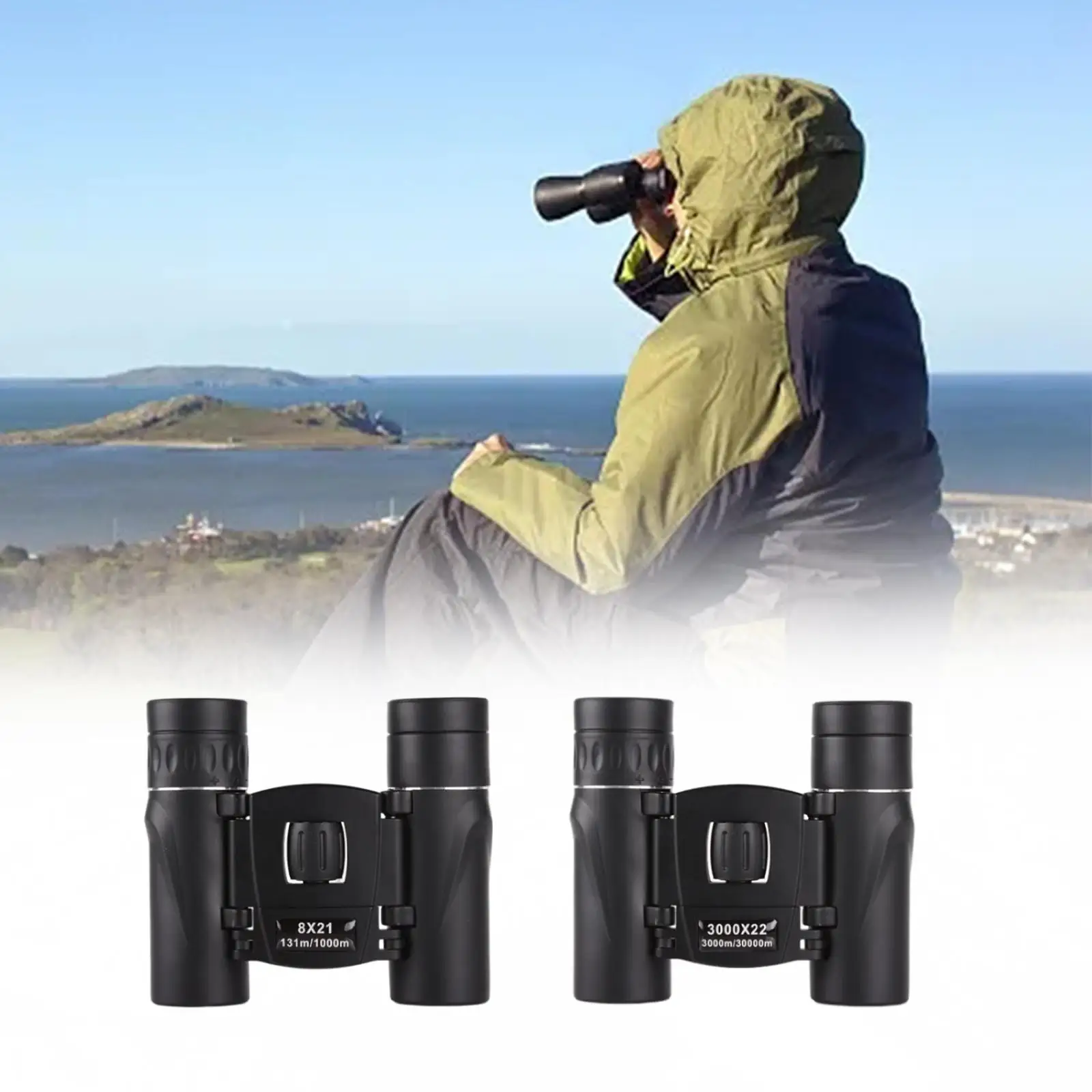 Compact Binoculars Telescope High Power Binoculars Binoculars for Stargazing Opera Sightseeing Outdoor Sporting Events