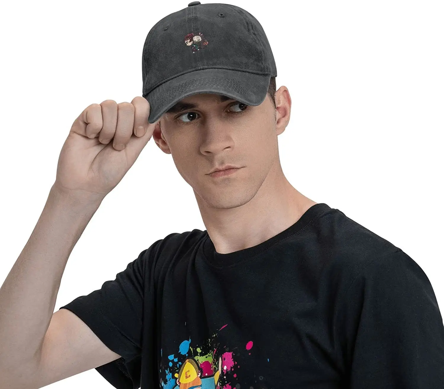Japan Anime Hat for Adult Adjustable Baseball Cap Low Profile Washed Cotton Denim Caps for Men Women Dad Hats Snapback Cap