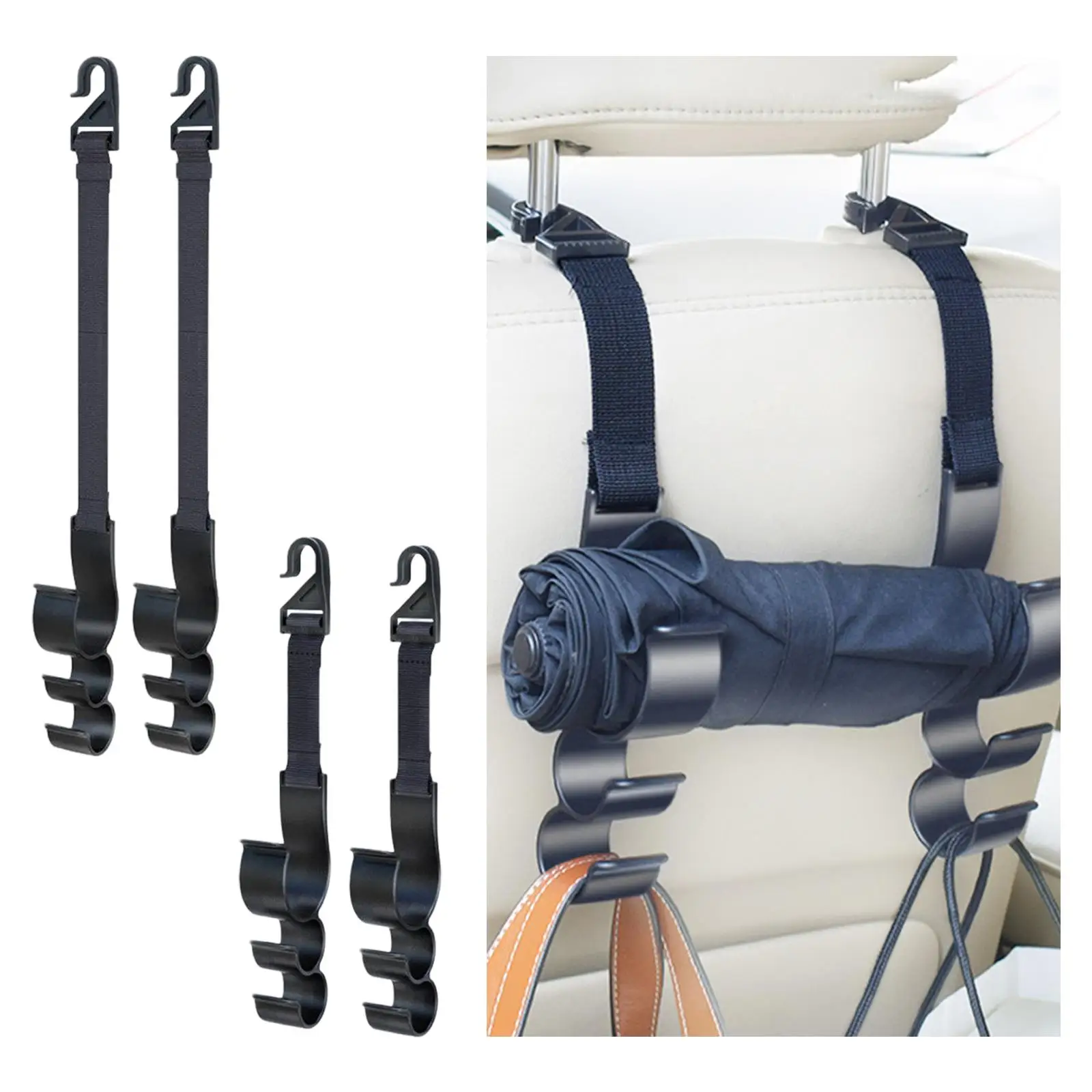 Headrest Hooks for Car Durable Headrest Hook Holder fit for Handbag