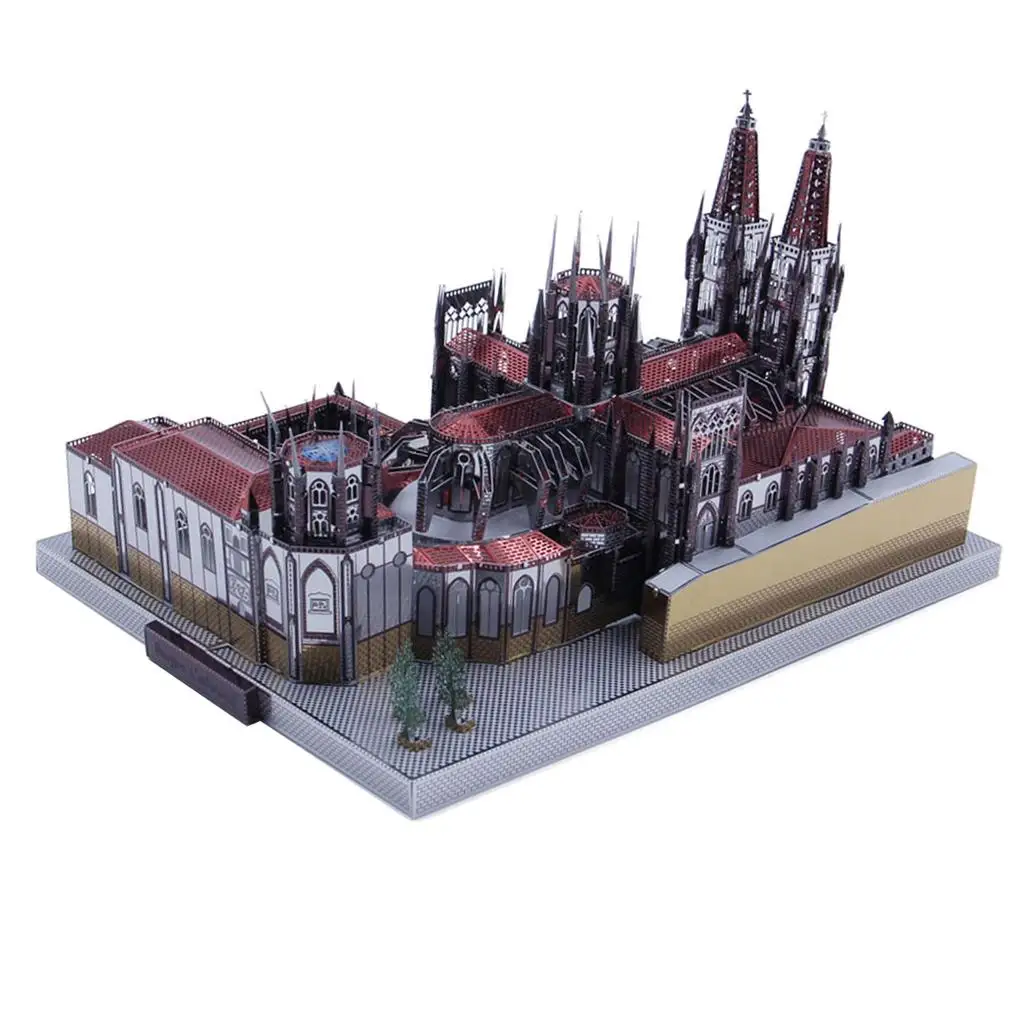 229pcs Metalwork 3D Puzzles  Cathedral Model Building Kits Toys Hobby