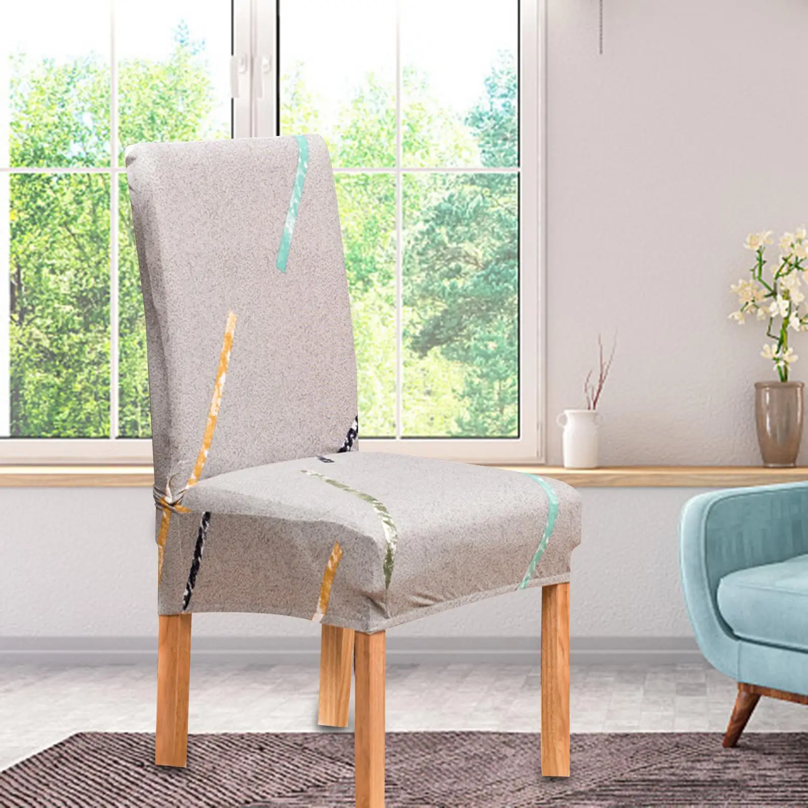 Armless Chair Slipcovers Seat Chair Covers Upholstered Stretch for Living Room Home Decoration Office Chair Cafe Kitchen