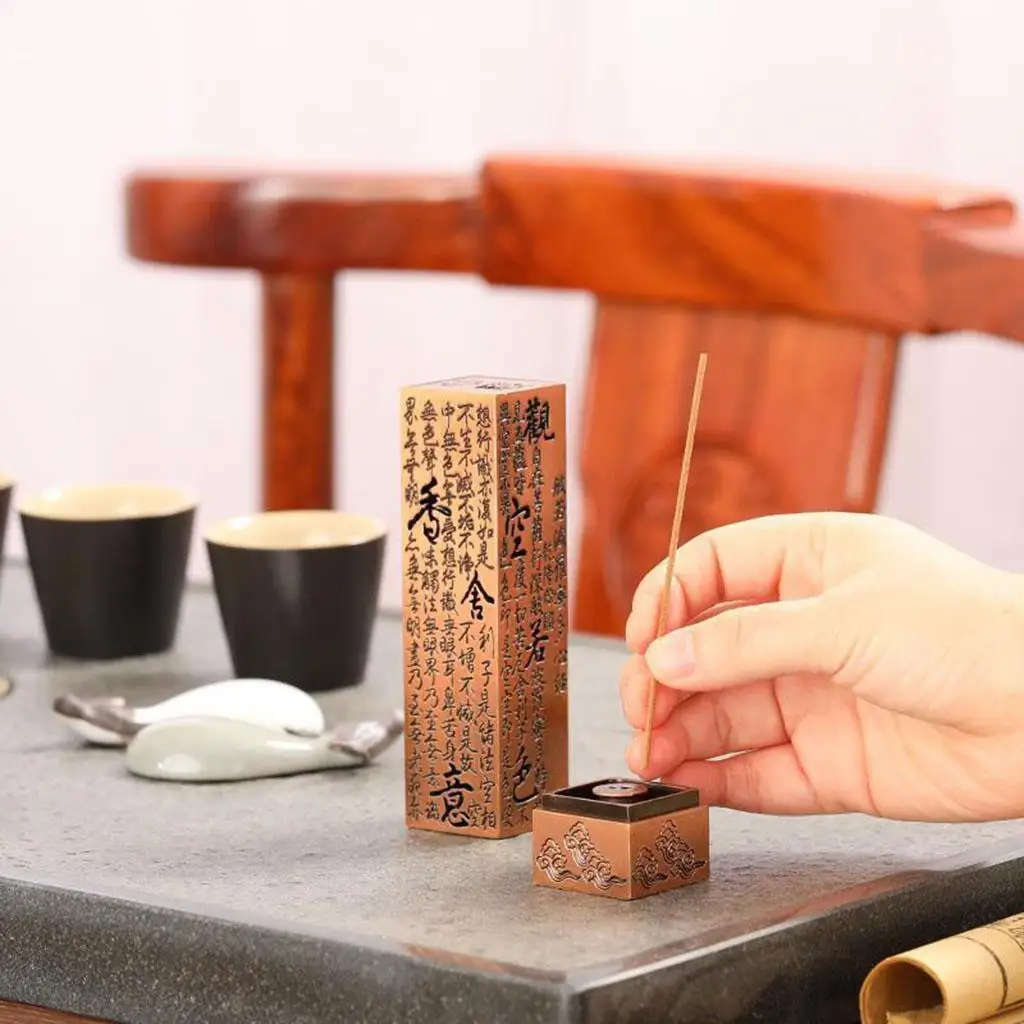  Burner Alloy Creative Vertical  Stick Holder Decorative  Line Box Craft Ornaments for Living Room Tea Room