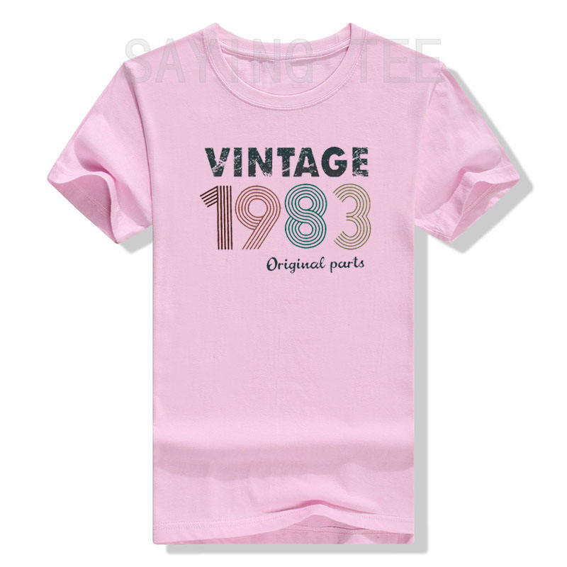 Vintage 1983 Shirts Frauen 40th Geburtstag T-Shirt Geschenke Idee 80s Retro Geburtstag-Party Kleidung Sprüche Zitat Graphic Tee casual Top – Detail 12