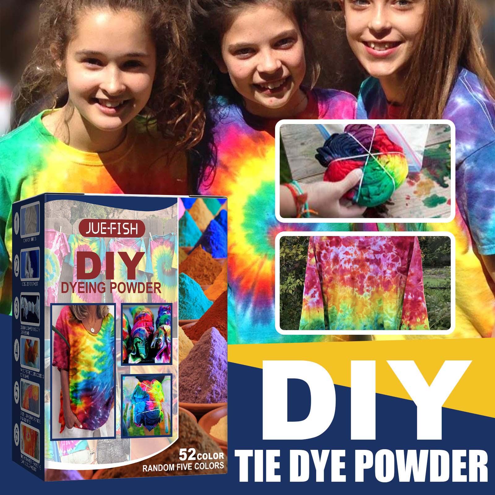 Tie Dye Kit Dyeing with Gloves, Rubber Band Handmade Creative Group Activity