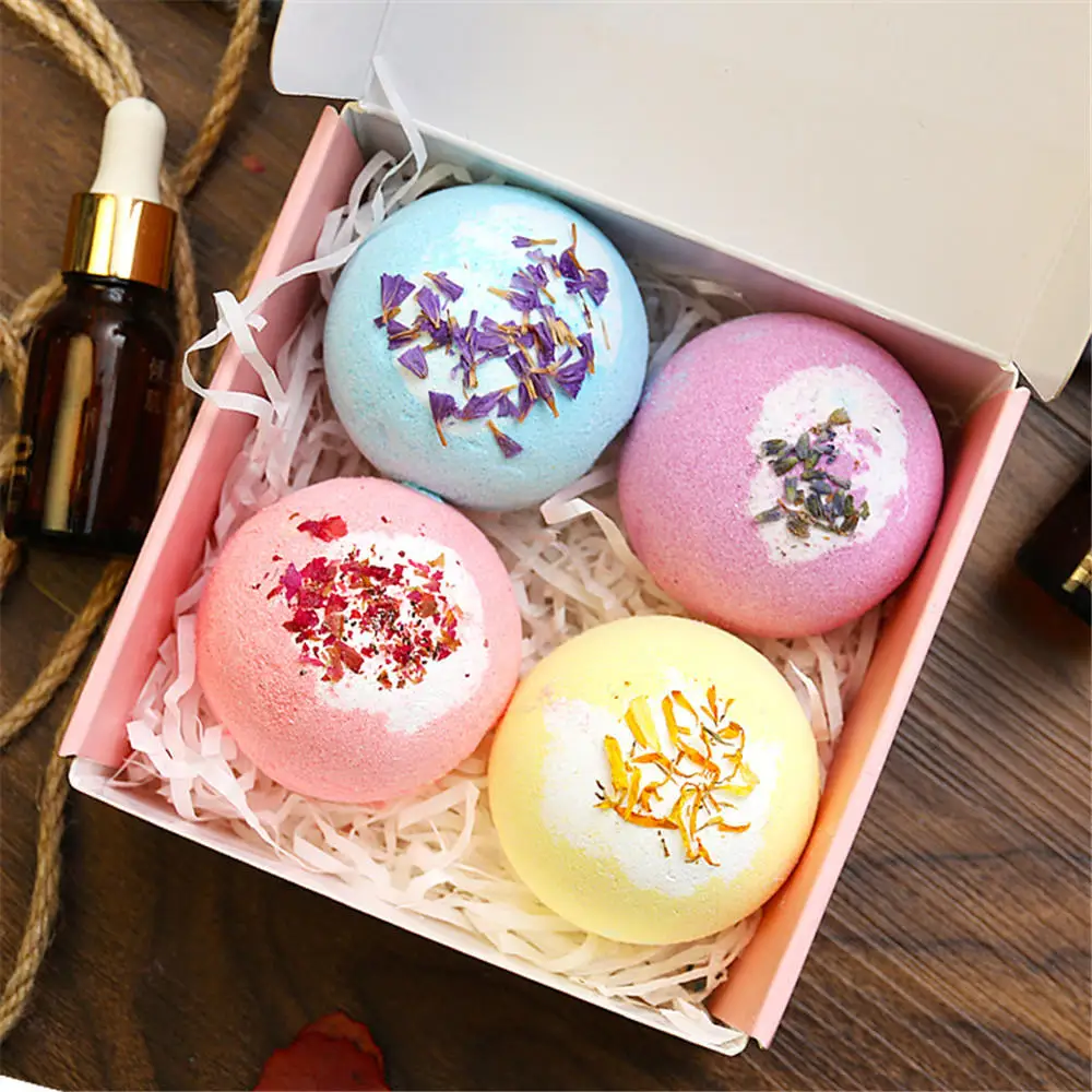 Best of 100g Dried Flower Bath Salt Ball 4 Packs Lavender Fragrance Adult Spa Bath Bomb 4 Colors Pack Reviews & Tips