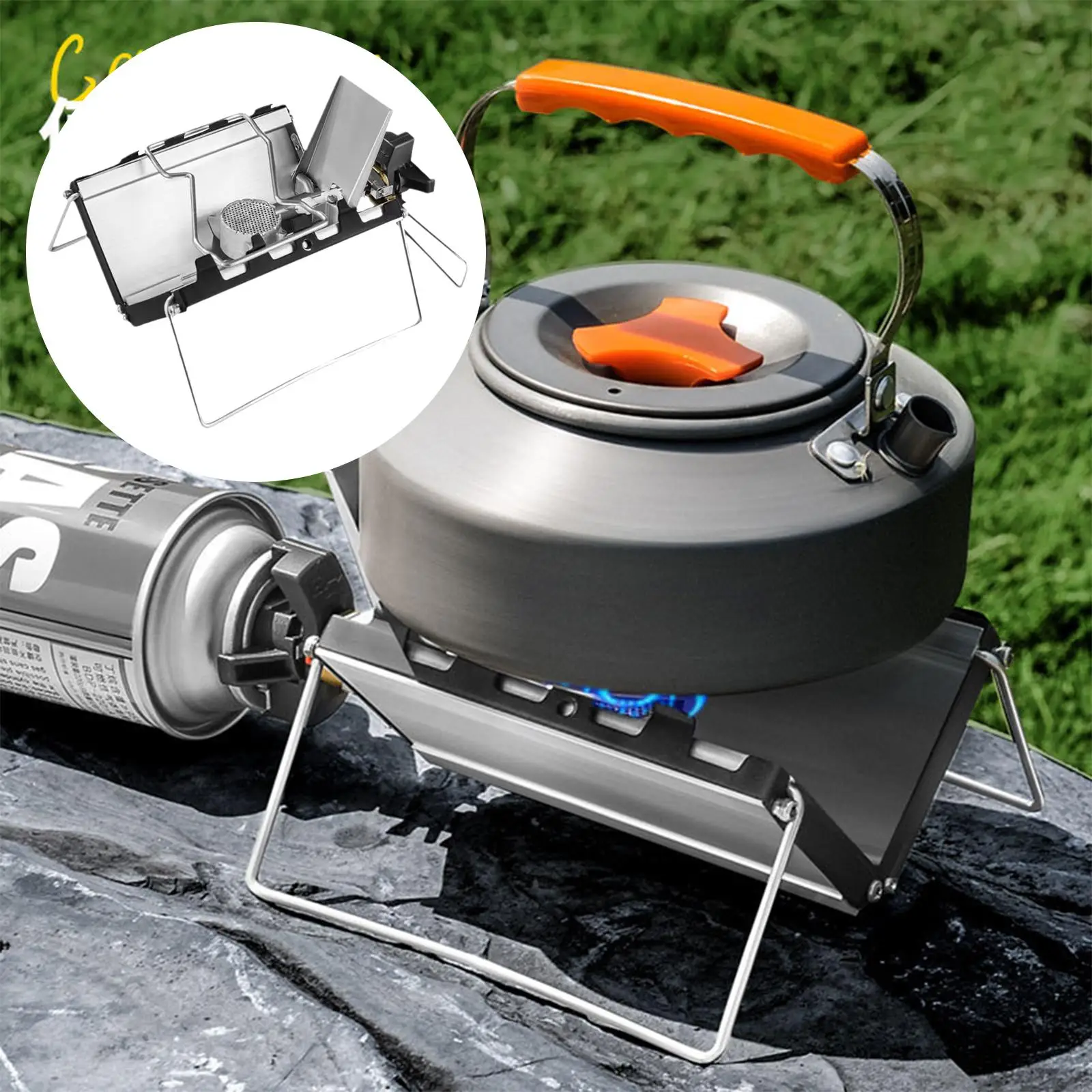 Camping Stove Outdoor Small Sturdy Lightweight Easy to Install Kitchen Tool