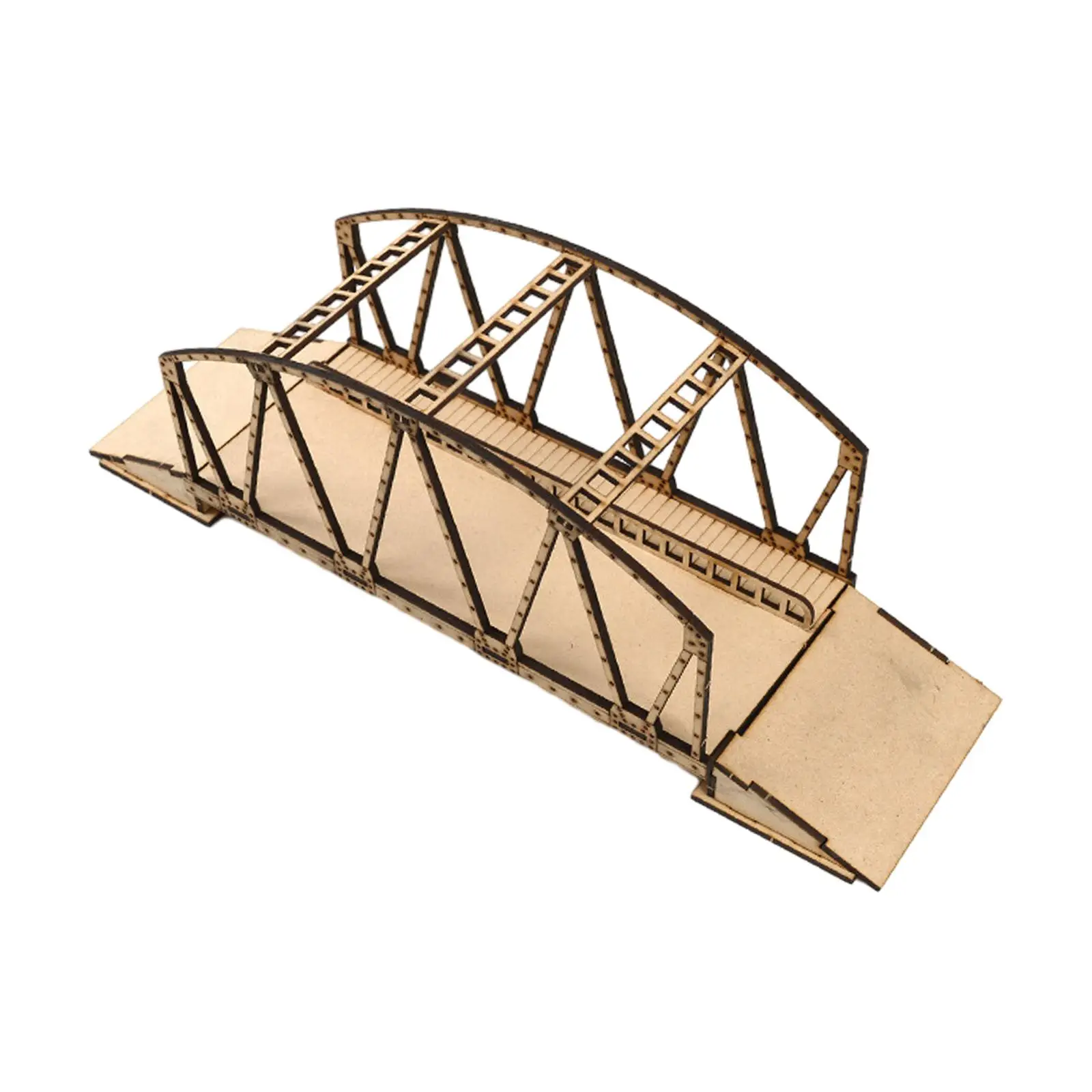 1/72 European Wooden Bridge Model Kits 3D Puzzle Unfinished Collection Handmade Wood Construction DIY Wooden Toy for Diorama