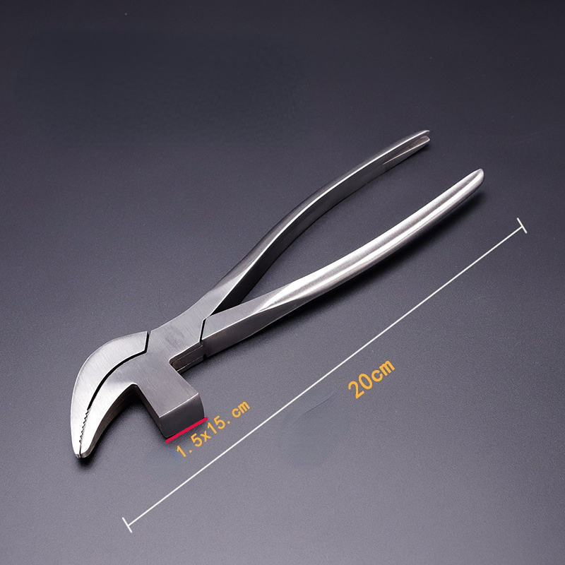 Feste Klemmzange mit Lederkante, Zange zur Herstellung von Ledertaschen, Lederkantenverstellung, Presse, flache Zange, Reparaturwerkzeuge für Schuhmacher – Detail 6