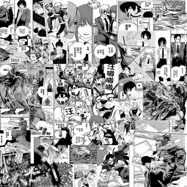 Hd Anime Figure Chainsaw Man Poster Aesthetic All Character Set Power  Horror Manga Cover Canvas Print Wall Art Kawaii Room Decor - AliExpress