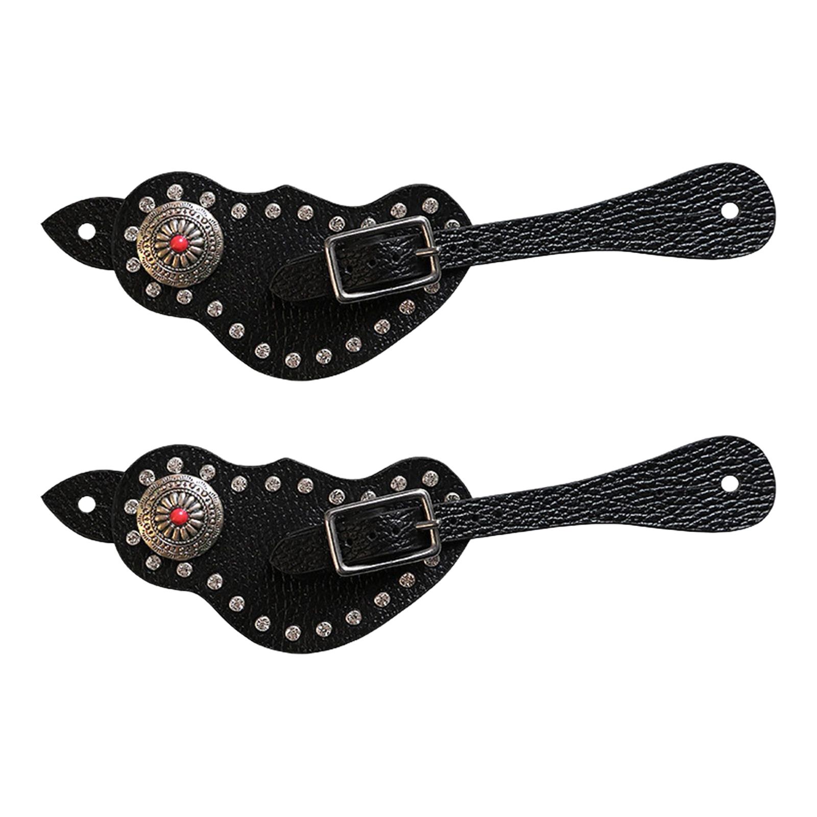 2Pcs Spur Strap with Buckle Protective Equipment for Training Horse Boots Cowboy