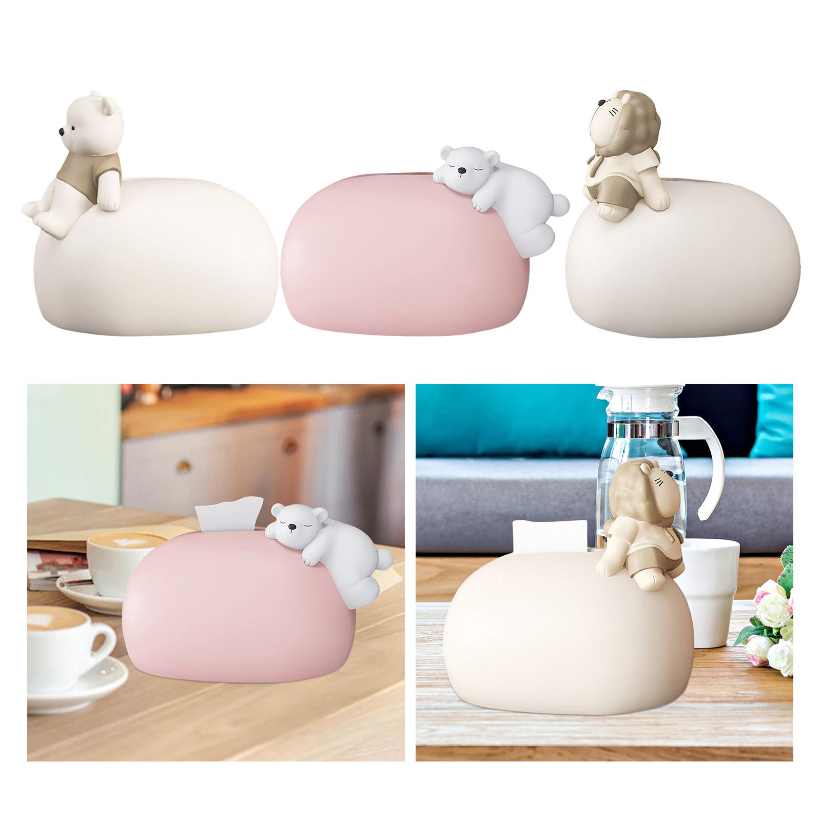 Cute Napkin Case Holder Dispenser Storage Box Tissue Box for Bedroom Cafe Living Room Home Decor