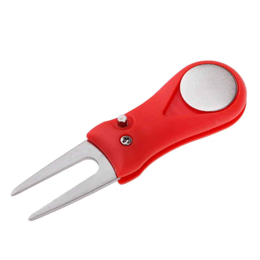 Golf Divot Repair Tool - Durable 304 Stainless Steel Switchblade with Detachable Ball Marker