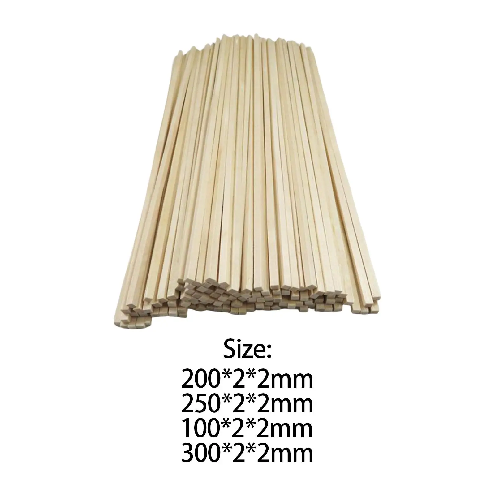 100x Unfinished Wood Woodcrafts Arts Sticks wood Dowel Sticks for Crafts DIY Projects Supplies Educational Home Decoration