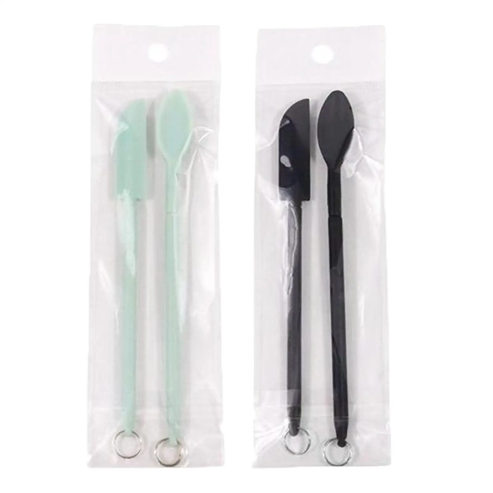 4Pieces Telescopic Mini Silicone Spatula Set Small for Household Cooking