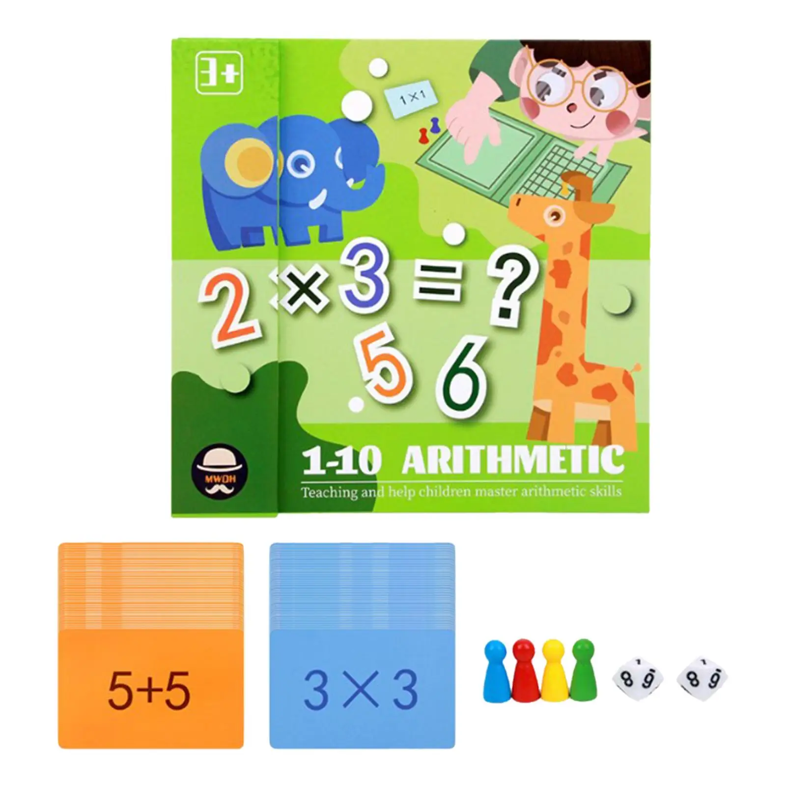 Addition Exercise Board Game Multiplication Division Board Early Learning Toys for Children Toddlers Birthday Gifts