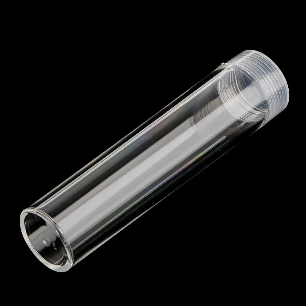 10Pieces 22.9mm Portable Tube Holder Clear Round Cases Coin Storage Box, Mini Storage Container  