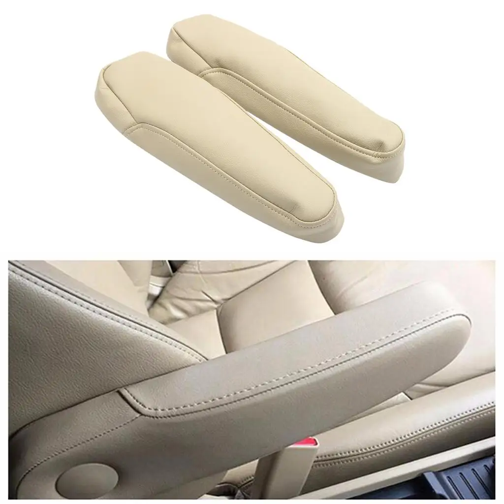 Beige Car Armrest Soft Pad Cover Pu Leather Seat Supply for 05-10