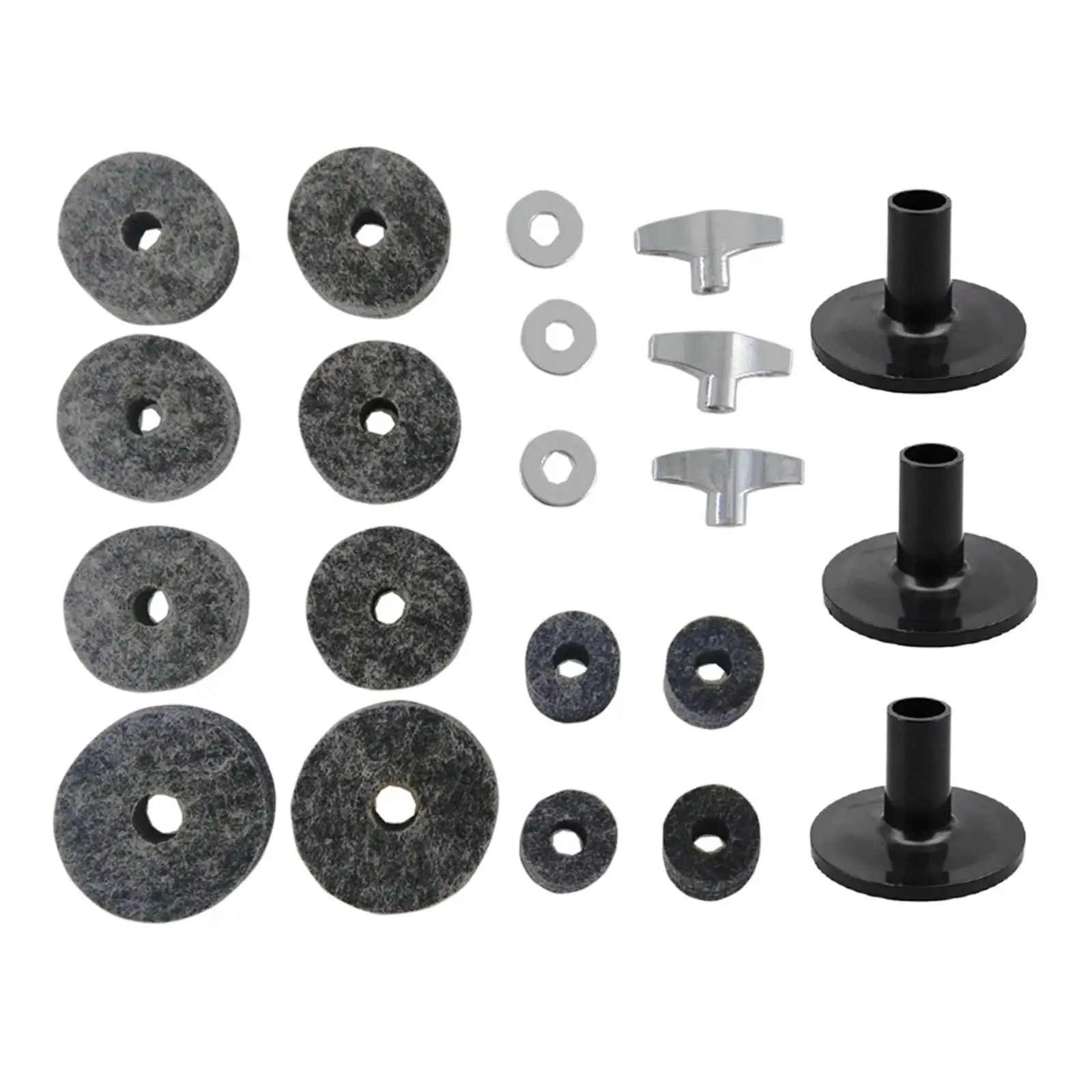 21Pcs Drum Replacement Parts Accs Cymbal Felt Washer Cymbal Washer Equipment Drum Felt