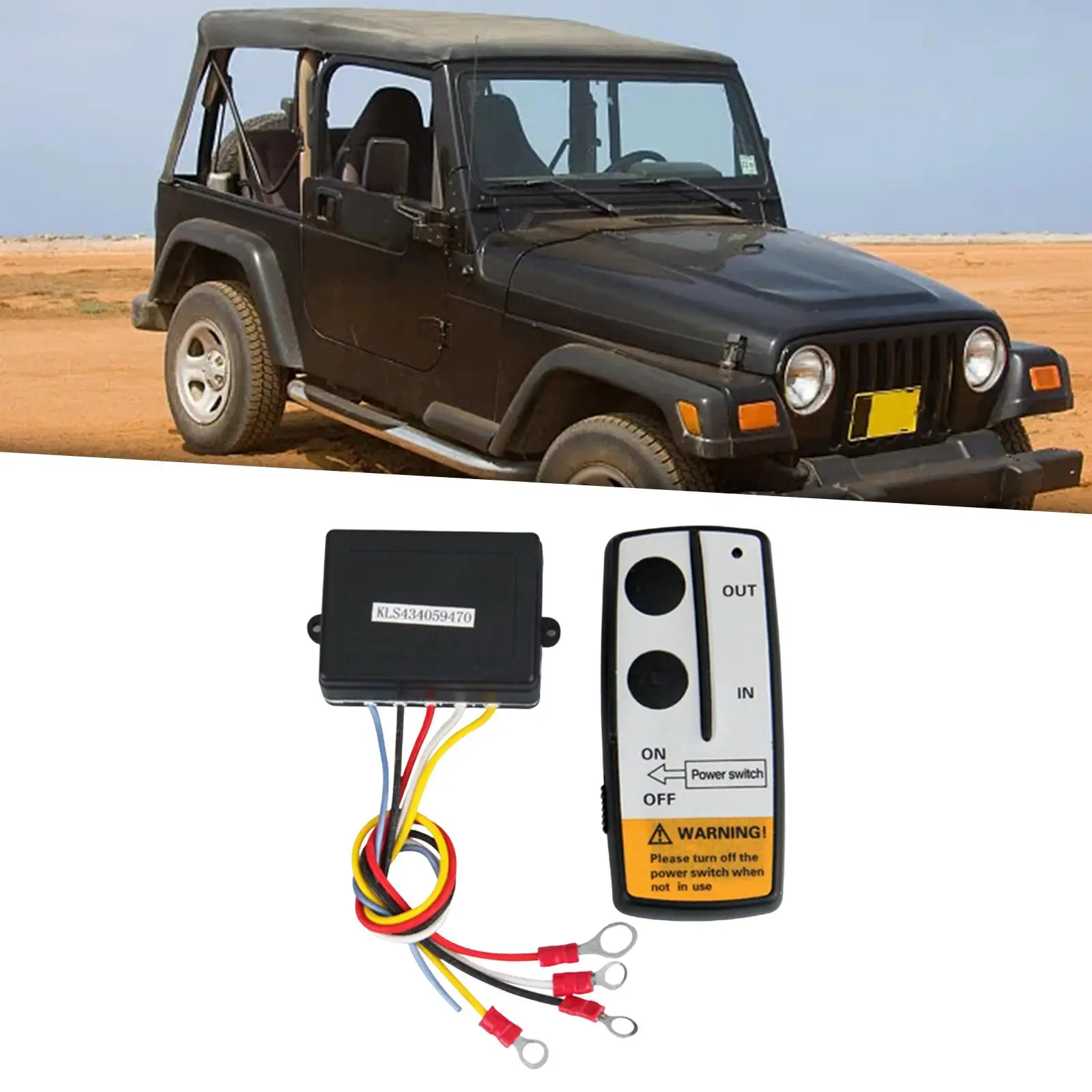 Winch Remote Control Kit Spare Parts 12V Replacement for SUV ATV Car