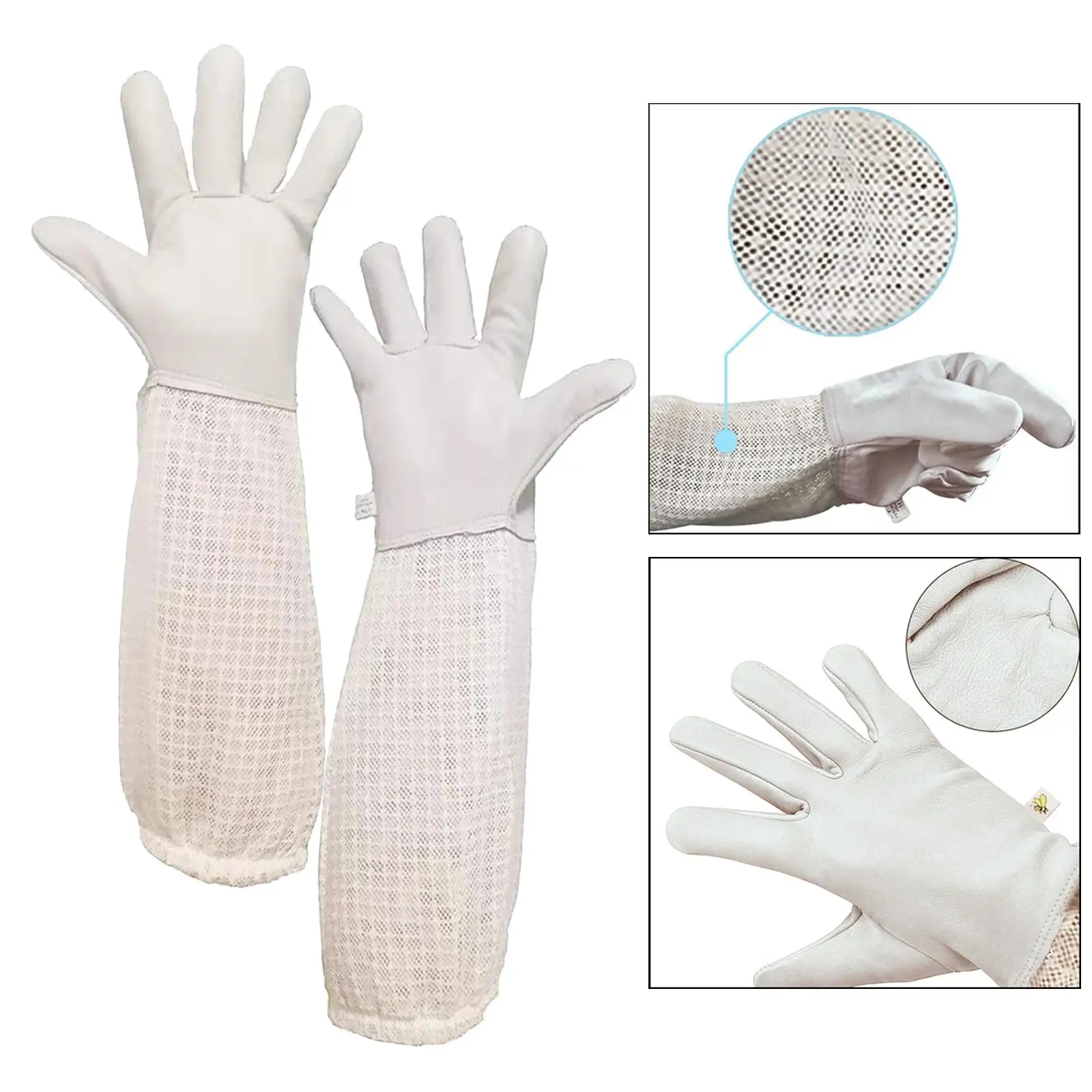 Professional Beekeeping Glove Anti Sting Comfortable Protective Sleeves for Men