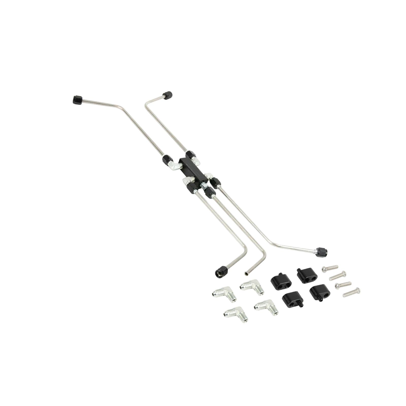 Complete Coolant Crossover Kit Front and Rear Venting Replacement for LS Series LS1 LS2 LS3 LS6 LS9 Engines Car Accessories