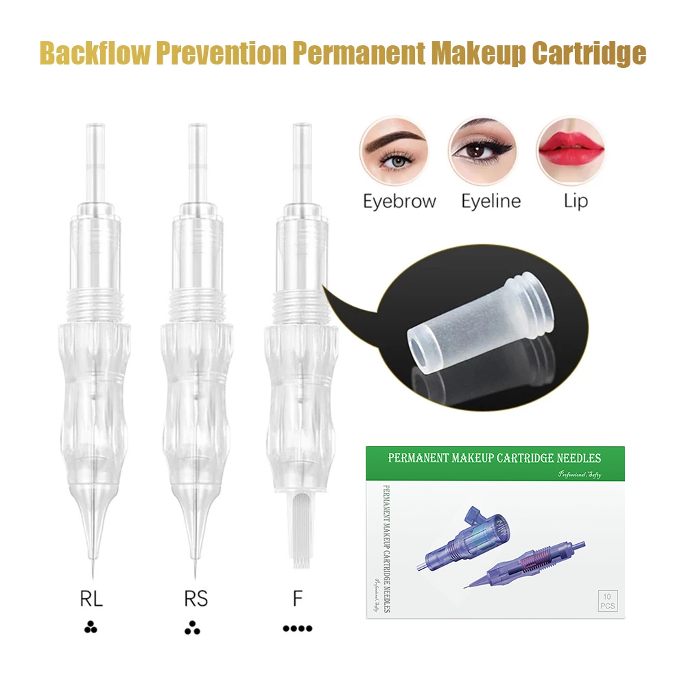 Best of Biomaser Permanent Makeup Needle Anti Backflow Eyebrow Tattoo Needles Cartridge 0.18MM 1R, 3RL, 3RS, 5RL Reviews & Tips