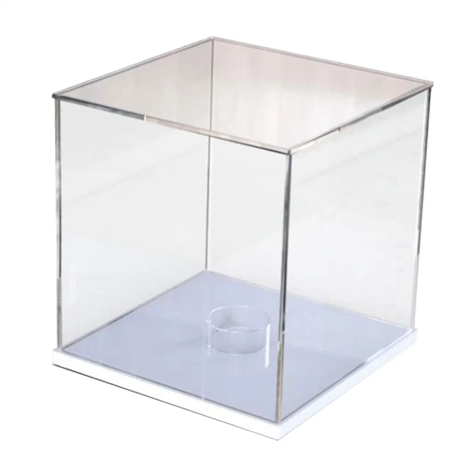 Clear Acrylic Full Size Basketball Display Box Basketball Display Case with Stand for Figures Sports Souvenirs Statues Baseball